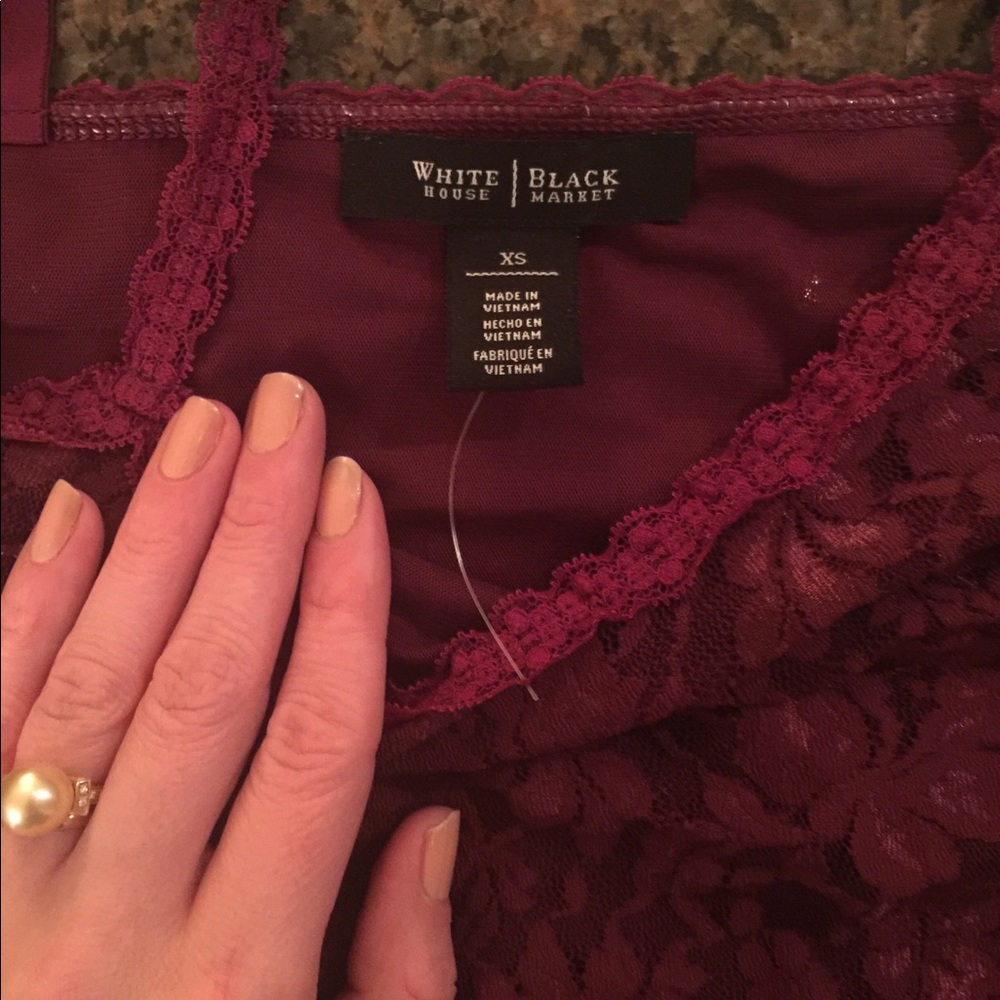 NWOT WHBM Lace Tank